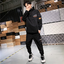 Load image into Gallery viewer, 2020 Workwear jacket men's Hooded Jacket+Pants 2PC Sets baseball loose Pullover coat & Long Pants Mens Clothing
