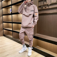 Load image into Gallery viewer, 2020 Workwear jacket men's Hooded Jacket+Pants 2PC Sets  baseball  loose Pullover coat &amp; Long Pants Mens Clothing
